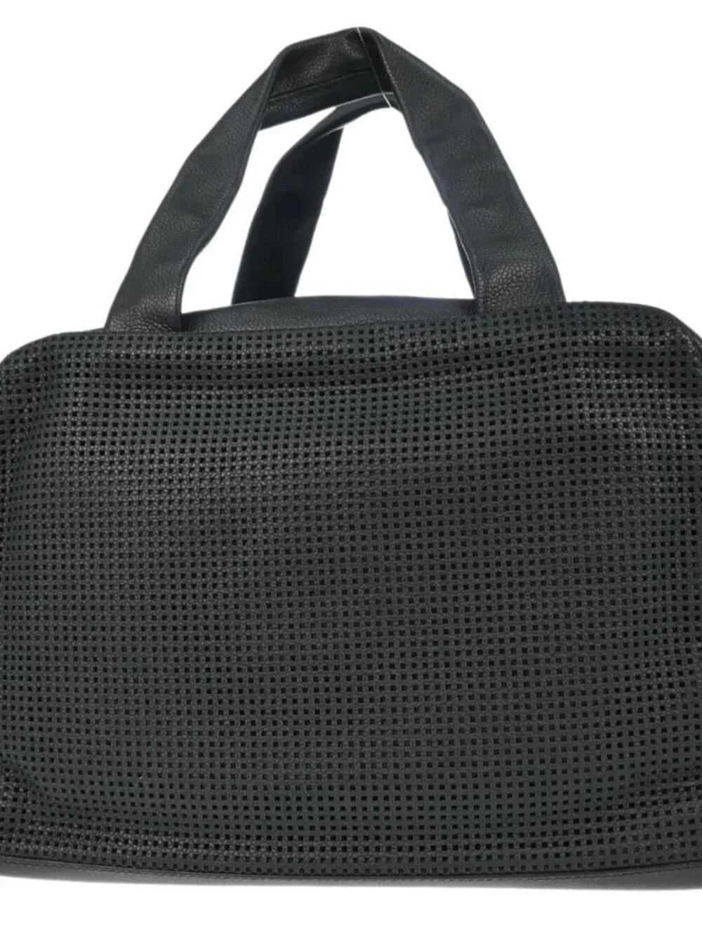 Chanel Black Perforated Calfskin CC Bowler Bag Handbag 168261